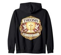 Theosis Deification By Grace Christian Jesus Christ Church Zip Hoodie