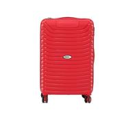 TheOwnas 24” Medium Suitcase | Hardshell Lightweight Luggage with 4 Spinner Wheels, Lock, Soft Silicone Handle | Travel Trolley Case (Red)