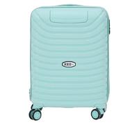 TheOwnas Cabin Suitcase 55x40x22cm - Airline Approved Hand Luggage - Lightweight Polypropylene Hardshell Luggage with 4 Double Spinner Wheels, 3-Digit Lock, Silicone Handle. (Turquoise)