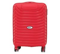TheOwnas Cabin Suitcase 55x40x22cm - Airline Approved Hand Luggage - Lightweight Polypropylene Hardshell Luggage with 4 Double Spinner Wheels, 3-Digit Lock, Silicone Handle. (Red)