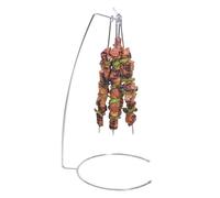 TheOwnas Hanging Skewer Set. Kebab Stand. 5 Skewers, BBQ Meat, Chicken & Vegetable Grill Display Rack for Home, Restaurant & Outdoor Cooking.