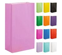 Thepaperbagstore 15 Baby Pink Paper Party Bags - 14x24.5x7cm - Colourful Paper Gift Bags for Kids and Adults Parties, Birthdays, Weddings, Baby Showers, Hen Parties and Sweets