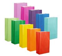Thepaperbagstore 20 Rainbow Paper Party Bags - 14x24.5x7cm - Colourful Paper Gift Bags for Kids and Adults Parties, Birthdays, Weddings, Baby Showers, Hen Parties and Sweets