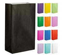 Thepaperbagstore 25 Black Paper Party Bags - 14x24.5x7cm - Colourful Paper Gift Bags for Kids and Adults Parties, Birthdays, Weddings, Baby Showers, Hen Parties and Sweets