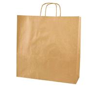 Thepaperbagstore 25 Brown Extra Large Paper Bags with Twisted Handles - 39x14x39.5cm - Kraft Paper for Gifts, DIY, Party, Shopping, Retail, Grocery, Wedding, Birthday and Takeaway
