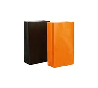 Thepaperbagstore 30 Halloween Paper Party Bags - 14x24.5x7cm - - Colourful Paper Gift Bags for Kids Halloween Party's and Sweets (15 Orange /15 Black)