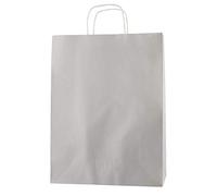 Thepaperbagstore 30 Light Grey Large Paper Bags with Handles 32x12x41cm