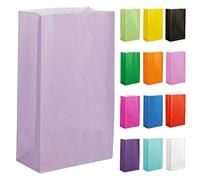 Thepaperbagstore 30 Lilac Paper Party Bags - 14x24.5x7cm - Colourful Paper Gift Bags for Kids and Adults Parties, Birthdays, Weddings, Baby Showers, Hen Parties and Sweets