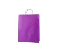 Thepaperbagstore 30 Purple Large Paper Bags With Handles - 32x12x41cm - Colourful Paper Gift Bags for Adults and Kids - for Shopping, Party, Retail, Birthdays and Weddings
