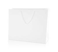 Thepaperbagstore 50× White Large Matt Laminated Gift Bags 40×30×13cm - 250 gsm Boutique Paper Bags with Rope Handles & Reinforced Base - Ideal for Gifts, Weddings, Retail & Corporate Use