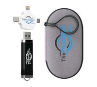 ThePhotoStick® Omni 128GB Photo Backup for iPhone, Android + Portable Case