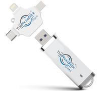ThePhotoStick Omni 32GB Memory Stick & USB Flash Drive - Photo and Video Backup for iPhone, Android, Mac & PC - Multi-port Connection for Easy File Storage and Transfer