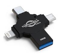 ThePhotoStick® Omni X - 256GB - Secure Photo & Video Backup and Transfer | Digital File Organization | USB & Multiport Connection for Phones, Tablets and Computers | Portable Memory | External Storage