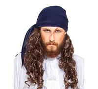 ThePirateDressing Pirate Medieval Renaissance Linen Triangle Bandana [C1418] [Navy]