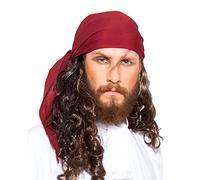 ThePirateDressing Pirate Medieval Renaissance Linen Triangle Bandana [C1418] [Red]