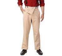 ThePirateDressing Steampunk Victorian Cosplay Costume Architect Men's Pants Trousers C1328 - Beige (Poly Viscose Fabric) - XX-Large