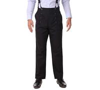 ThePirateDressing Steampunk Victorian Cosplay Costume Architect Men's Pants Trousers C1328 - Black (Poly Viscose Fabric) - XX-Large