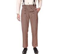 ThePirateDressing Steampunk Victorian Cosplay Costume Architect Men's Pants Trousers C1489 - Beige+ Blue+ Red Check (100% Cotton Fabric) - X-Large