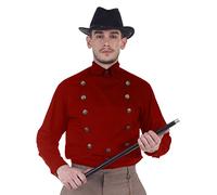ThePirateDressing Steampunk Victorian Costume 100% Cotton Airship Shirt C1291 (Chocolate) (XXX-Large)