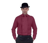 ThePirateDressing Steampunk Victorian Gothic Punk Vampire Linen Shirt Costume C1293 [Pink] [Medium]