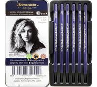 ThePortraitArt Premium Ultra Soft/Dark Charcoal Pencil - Woodless Art Supplies allows 5x more Charcoal Per Pencil Compared to Traditional - Professional Edition
