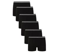 ThePyjamaFactory Boys 6 Pack Boxer Shorts Cotton Boxers Multipack Trunk Kids Underwear (11-12 Years) Black