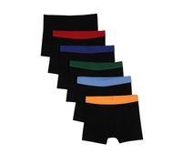 ThePyjamaFactory Boys 6 Pack Boxer Shorts Cotton Boxers Multipack Trunk Kids Underwear (12-13 Years) Black
