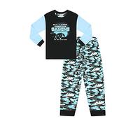 ThePyjamaFactory Boys All I Care About Is Gaming Blue Camouflage Long Cotton Pyjamas (13-14 Years)