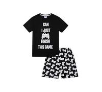 ThePyjamaFactory Boys Can I Just Finish This Game Short Cotton Pyjamas (14-15 Years) Black