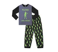 ThePyjamaFactory Boys Floss Gaming Dance Black Green Long Pyjamas (11-12 Years)