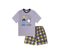 ThePyjamaFactory Boys Game Time Owned Short Pyjama Set PJs for Kids (11-12 Years) Grey