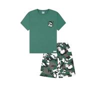 ThePyjamaFactory Boys Green Camouflage 100% Cotton Short Pyjama Set (11-12 Years)