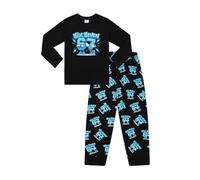 ThePyjamaFactory Boys Six Seven Black Blue Long Pyjamas 67 PJ's for Kids (5-6 Years)