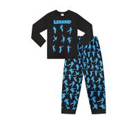 ThePyjamaFactory Brand Emote Legend Dance Gaming All Over Gaming Black Blue Cotton Long Pyjamas (14-15 Years)