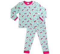 ThePyjamaFactory Cute Girl's Long Pyjamas All Over Unicorn Rainbow Long (7-8 Years)