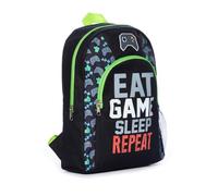 ThePyjamaFactory Eat Game Sleep Boys Girls Gaming Backpack Gamer Rucksack Kids School Bag