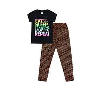 ThePyjamaFactory Girls Eat Sleep Dance Rainbow Girls Long Pyjamas