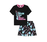ThePyjamaFactory Girls It's a Taylor Thing, You Wouldn't Understand Black Blue Short Pyjamas (10-11 Years)