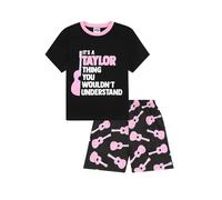 ThePyjamaFactory Girls It's a Taylor Thing, You Wouldn't Understand Black Pink Short Pyjamas (7-8 Years)
