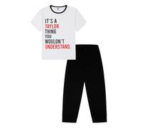 ThePyjamaFactory Girls It's a Taylor Thing, You Wouldn't Understand Black White Long Pyjamas (14-15 Years)