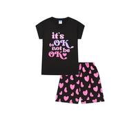 ThePyjamaFactory Girls Its OK Not To Be OK Short Cotton Pyjama Set Kids PJs