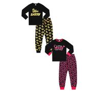 ThePyjamaFactory I'm Not Always Sassy Sometimes I Sleep/Miss Sassy 2 Pack Girls Long Pyjama Set PJs For Kids