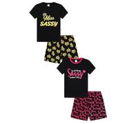 ThePyjamaFactory I'm Not Always Sassy Sometimes I Sleep/Miss Sassy 2 Pack Girls Shorts Pyjama Set PJs For Kids