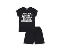 ThePyjamaFactory It's an Anime Thing You Wouldn't Understand Short Cotton Pyjamas (11-12 Years) Black