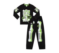 ThePyjamaFactory Skeleton Glow In The Dark Boys Girls Long Unisex Pyjamas (9-10 Years) Black