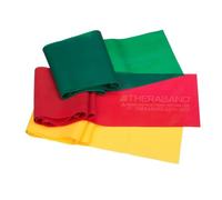 Thera-Band Latex Free Active Recovery Kits, Yellow/Red/Green, Beginner (5 ft bands)