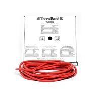 Thera-Band Resistive Exercise Tubing, For Use Anywhere, Natural Latex, Linear Strength, 7.5m, Medium Resistance, Red