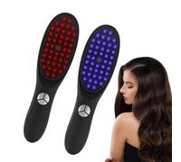 Thera Hair Restoring Brush - Multi-Function Electric Scalp Massager & Detangling Brush with Red/Blue Light Therapy