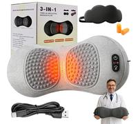 Theraback 3 in 1 Back Therapy 2026, Prevalnt 3-in-1 Back Massager with Traction, Vibration & Heat, 135° Golden Curvature Electric Massage Machine for Waist Back Pain&Sciatica Relieve (Gray,Plug-in)