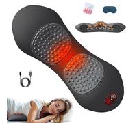 Theraback 3 in 1 Back Therapy, 2026 Upgraded Memory Foam Back Massager with Traction Lifting, Therapeutic Heat Vibration, Relieve Sciatica, Back, Neck Pain (Dark Gray)